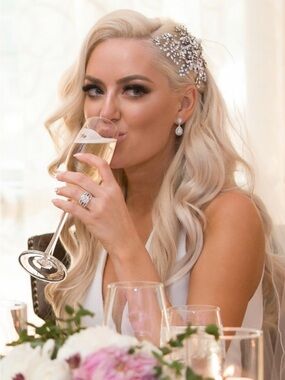 Swarovski Crystal Bridal Hair Vine Headpiece | Genuine Crystal Wedding Halo